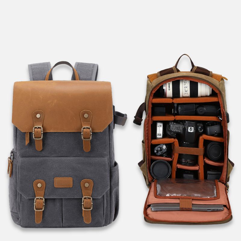 SAC A DOS VINTAGE - APPAREIL PHOTO